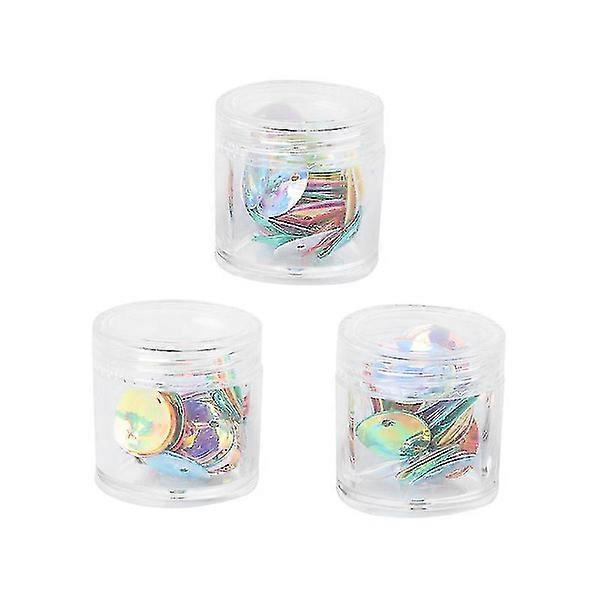 3X3.3CM Colorful 4 applications & patches 3pcs Handmade DIY Color Irregular sequins Jewelry Epoxy filling