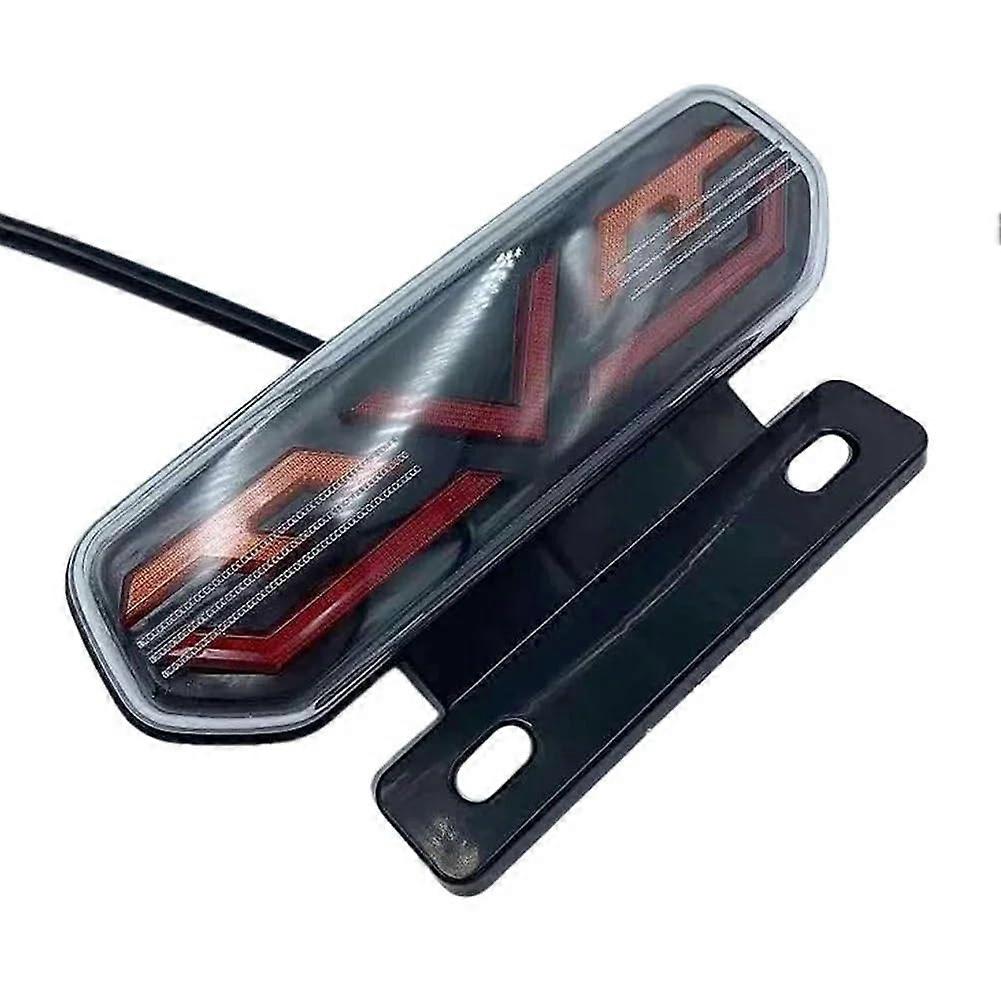 Motorcycle Tail Light 12V Brake Light Stop Turn Signal Black Compatible With Various Motorcycle Models