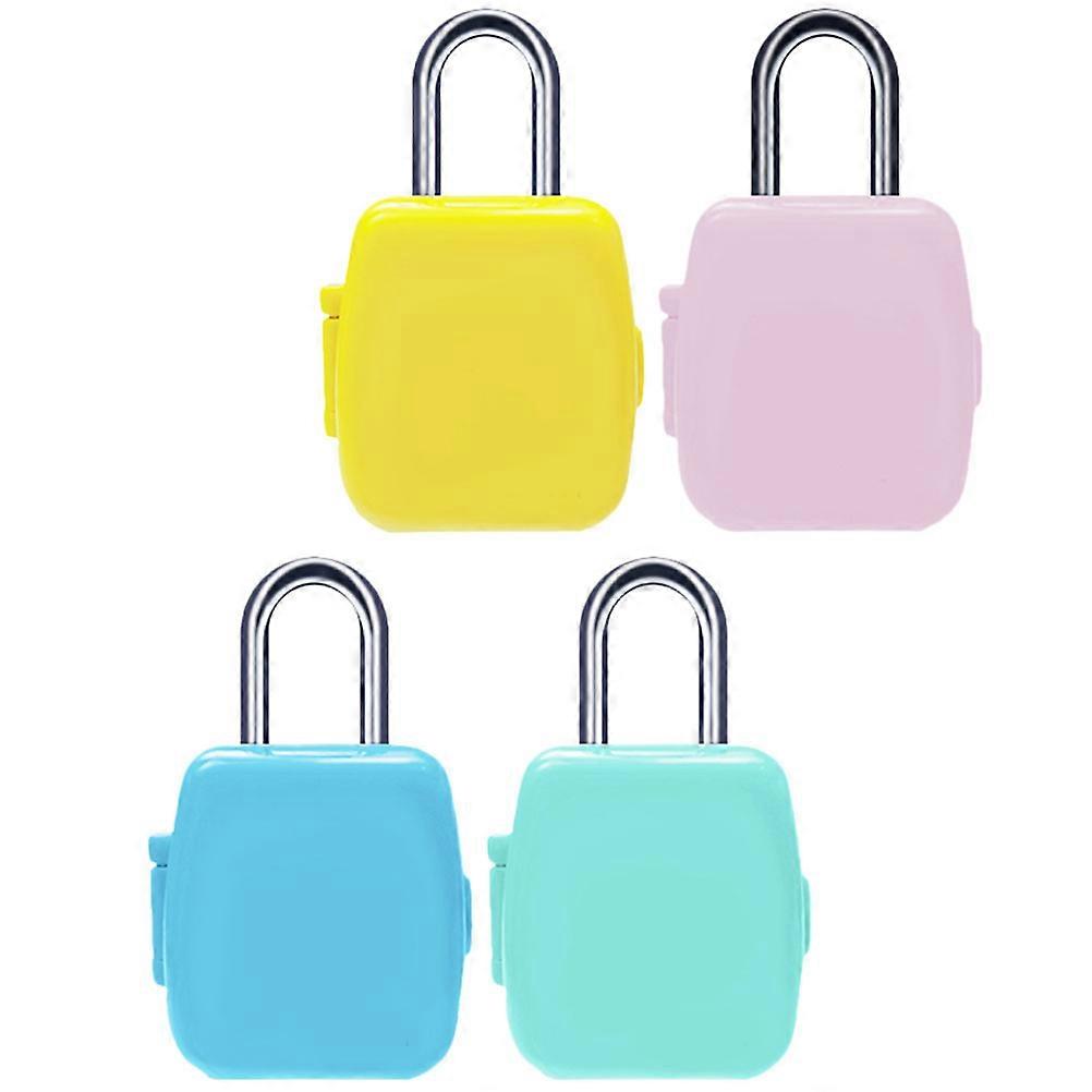 Wear-Resistant Combination Locks For Mailbox Storage Cabinet Assorted Color 6x4cm Rust Proof 4Pcs