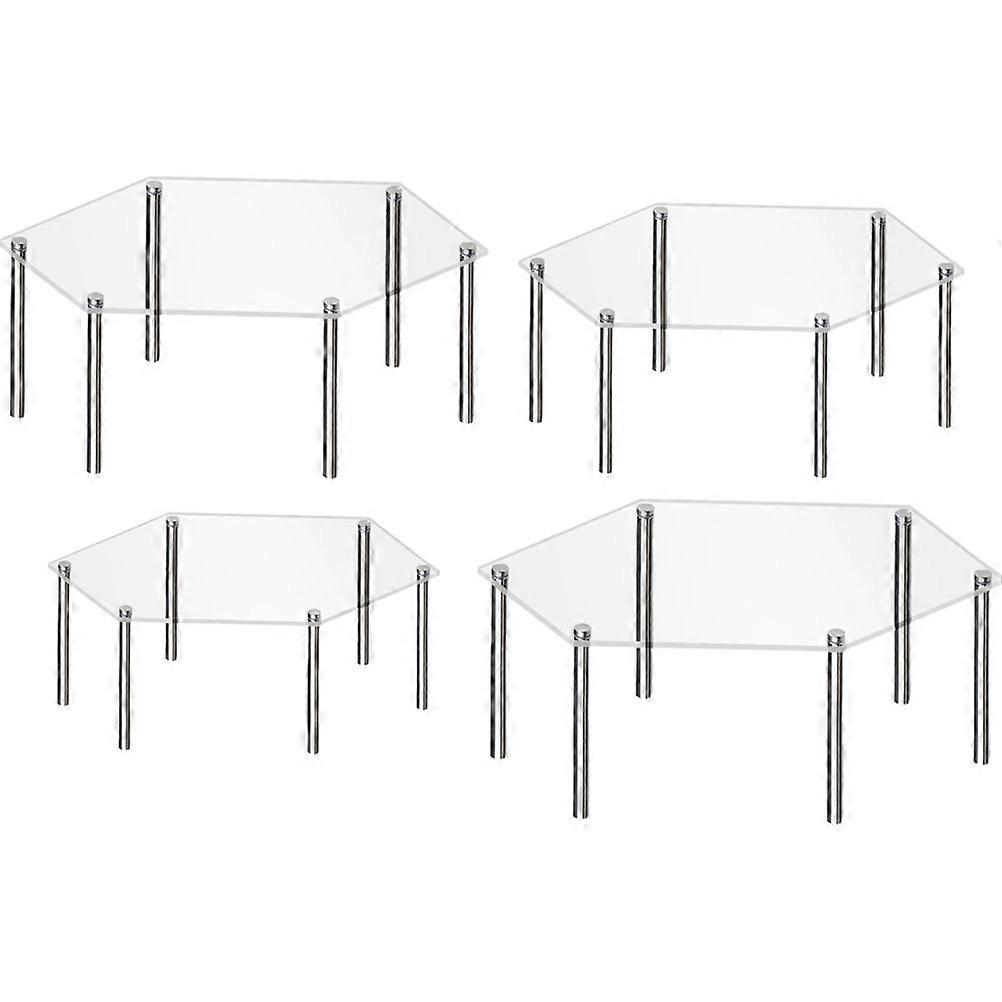 Clear Acrylic Cupcake Stand Sturdy and Dessert Display Holder for Parties 4pcs Set
