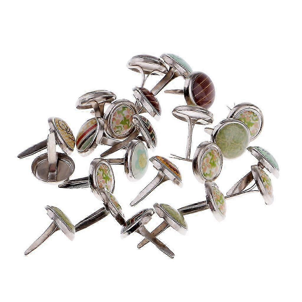 50x Brads Paper Fastener for Scrapbooking Embellishment Paper Crafts 9.5mm