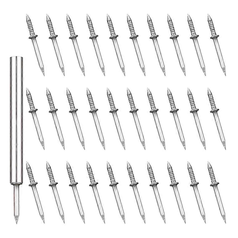 Furniture Double Head Nails Set For Home Renovation Iron 2.70X0.30X0.30cm Convenient Installation 1Set