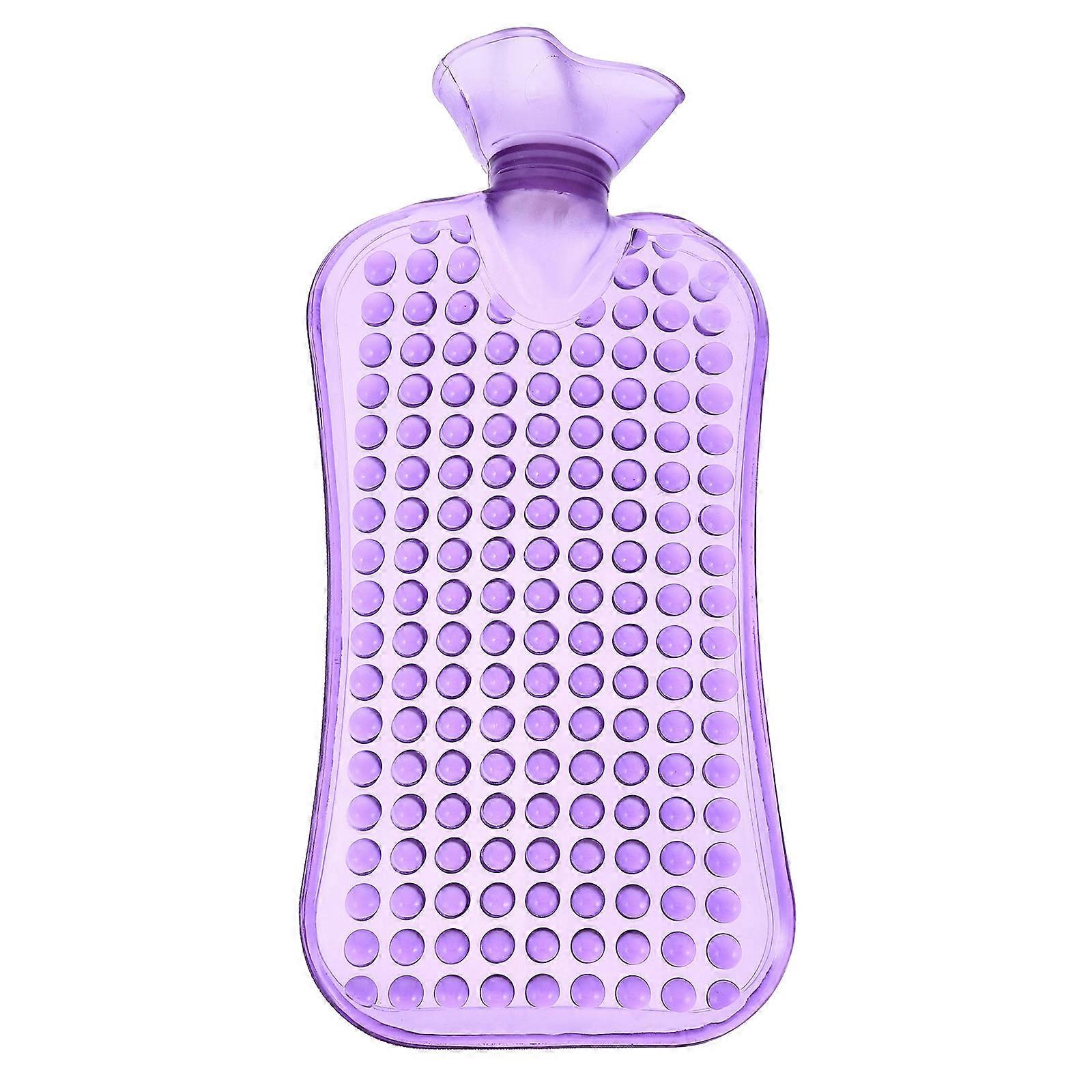 Portable Heating Pad for Winter Use Thick PVC Material Purple Large Capacity Hand Foot Neck Warmer 4.5L