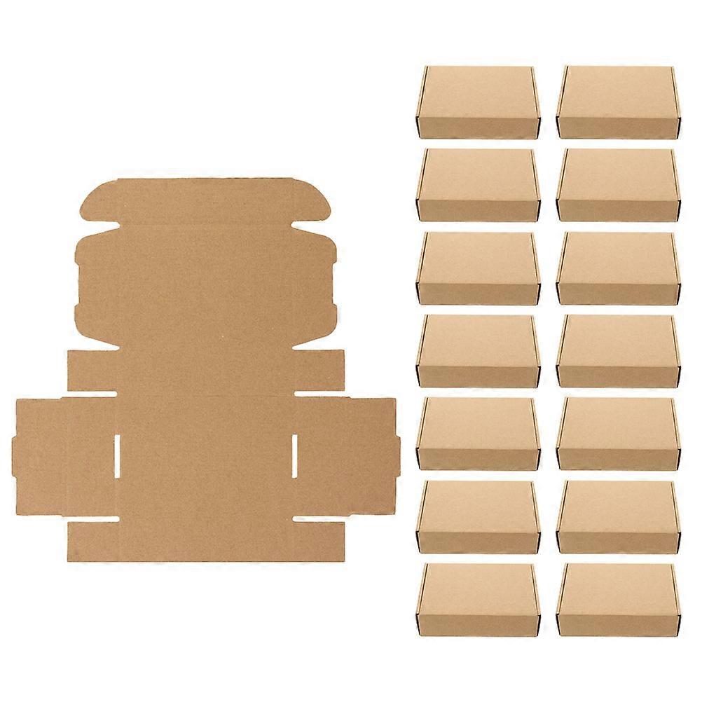 Elegant Khaki Gift Boxes with Lids for Storage Made of Corrugated Paper 15Pcs Rectangle Shape Large Capacity