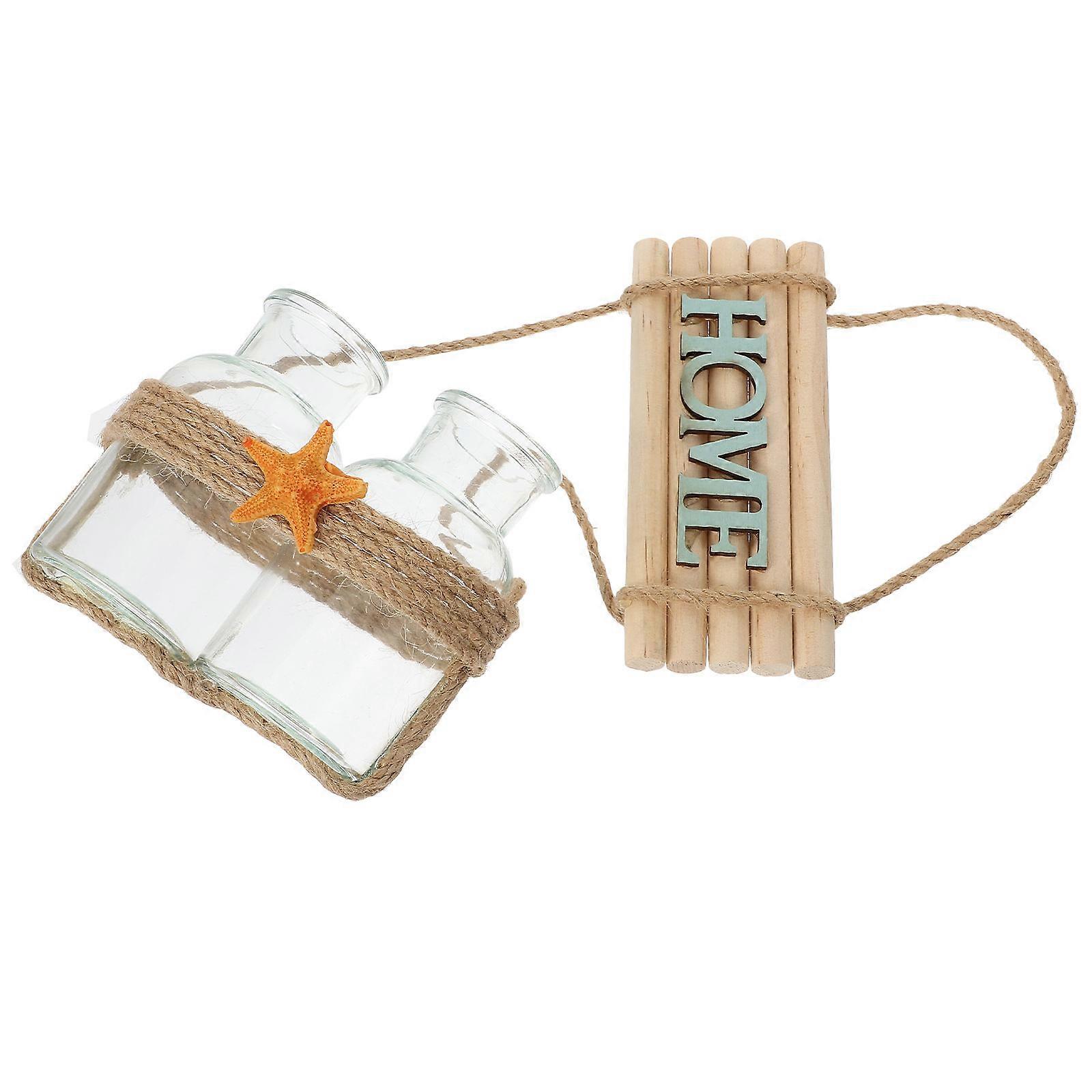 Reusable Wall-Mounted Flower Vase Glass Hydroponic Planter Office Decorative Multi Color Simple Design 1Set