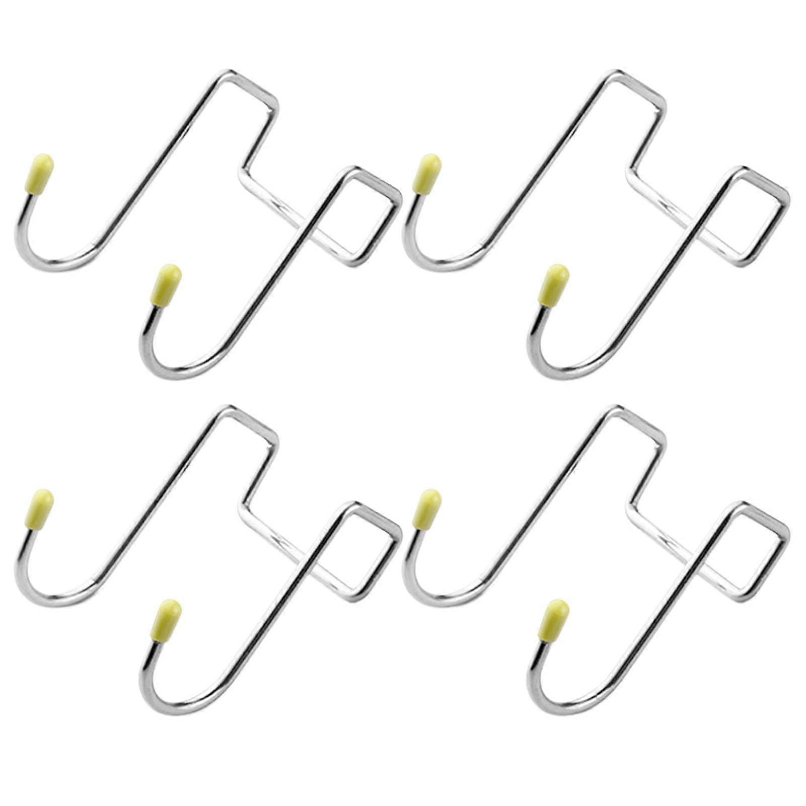 S-Hooks for Cabinets – Stainless Steel S-Hooks, 4 Holders for Clothes Hanger Racks, Sturdy Multi-Purpose Hooks for Utensils