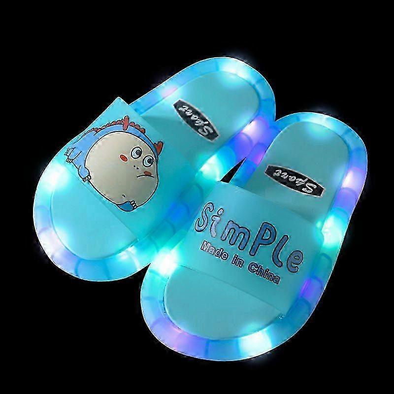 Dzieci Chłopcy Dziewczęta Kapcie Śliczne Cartoon Slipper Lighted Moda Pantofel Miękkie oddychające buty Łazienka Toddler Kapcie