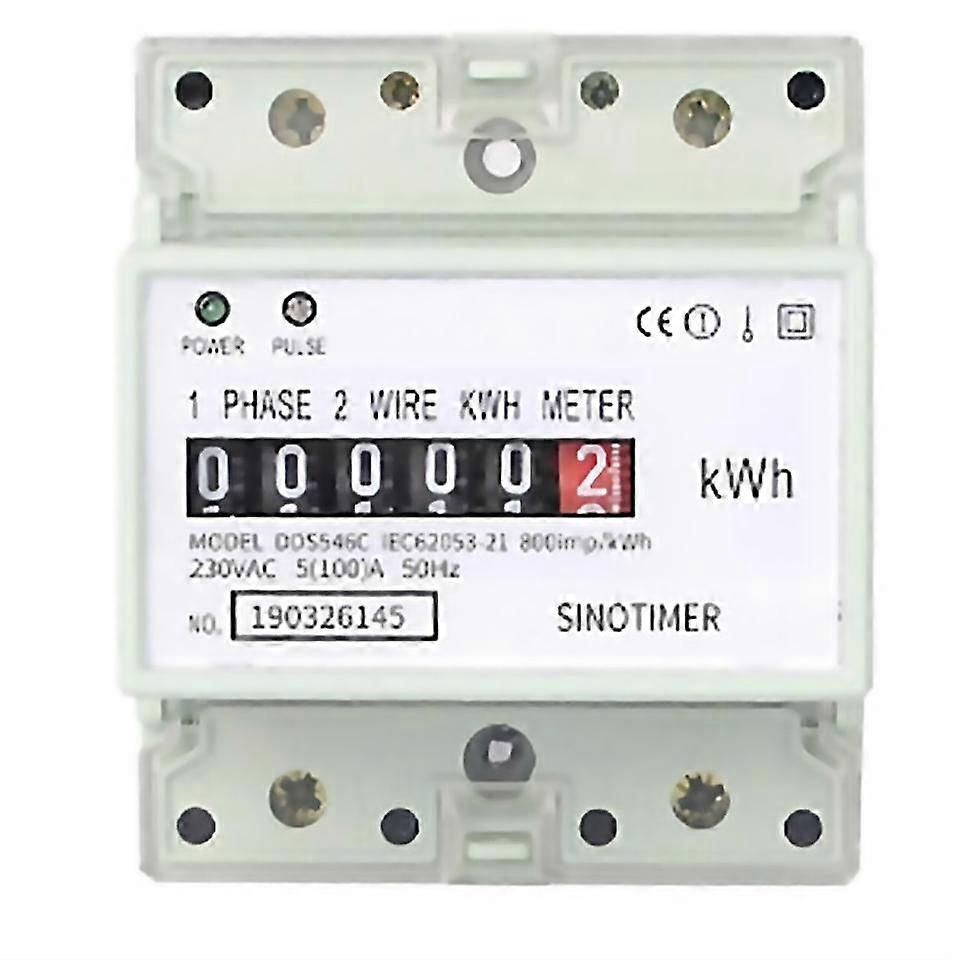 Electric Single Phase Two Wire Ac 220v 100a Energy Meter Kwh Counter Consumption Analog Electricity