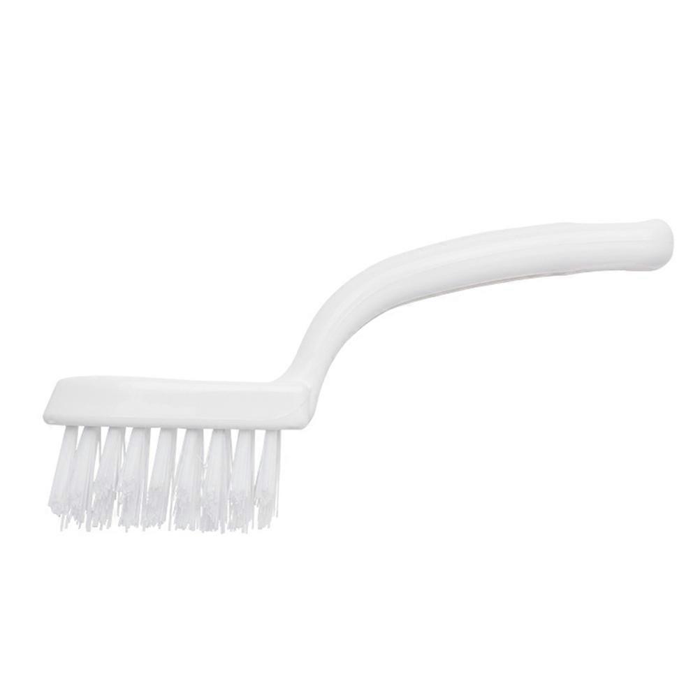 White Multipurpose Cleaning Brush Set For Household Window Groove And Keyboard Cleaning With V Shaped And Triangle Shaped Designs 2 Pcs