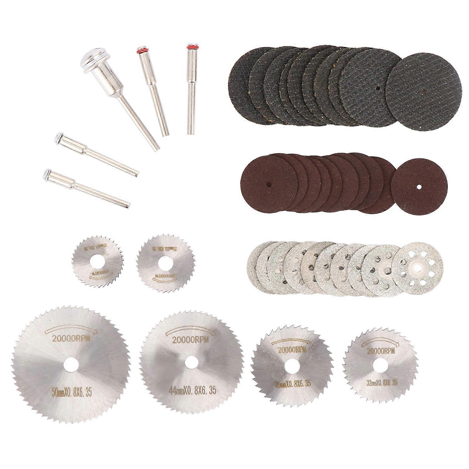 Silver Cutting Wheel Set with Mandrels for Machine 41 Pieces electroplated emery