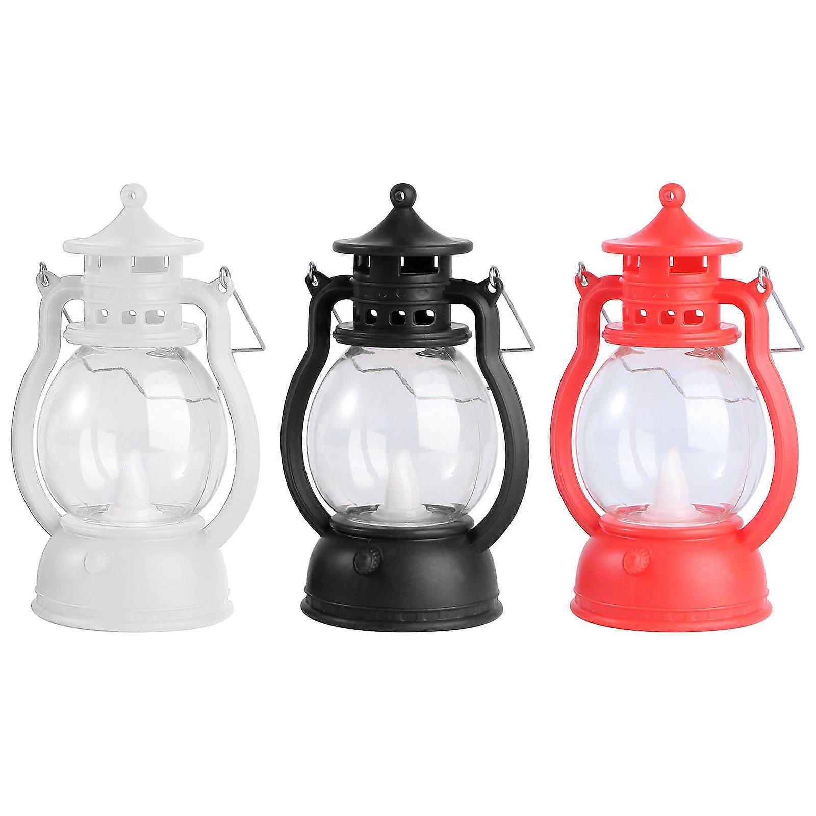 Chic Kerosene Lamp 3Pcs Creative Handheld Lantern For Home Garden Unique Retro Style -saving