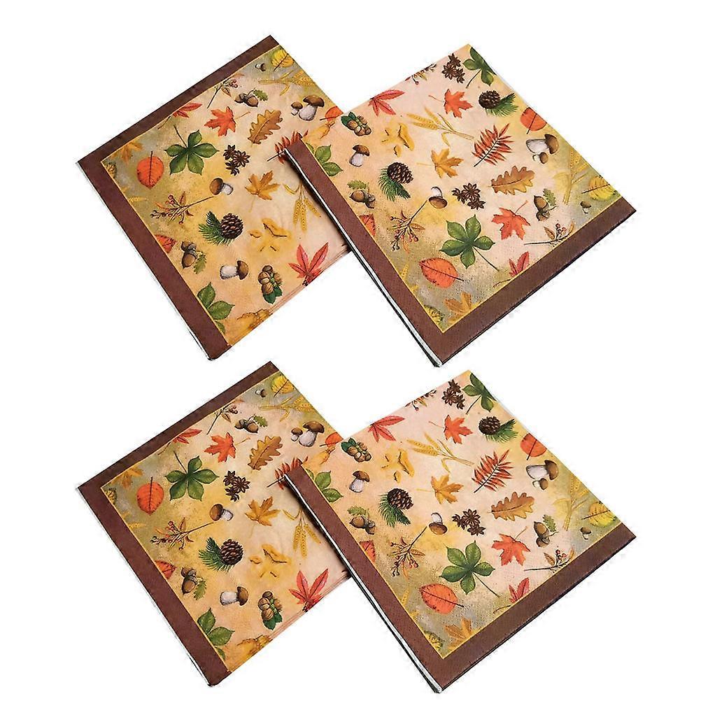 40Set Square Party Napkins With Happy Printing Ideal For Event Organizers Disposable Paper Product Perfect For Thanksgiving