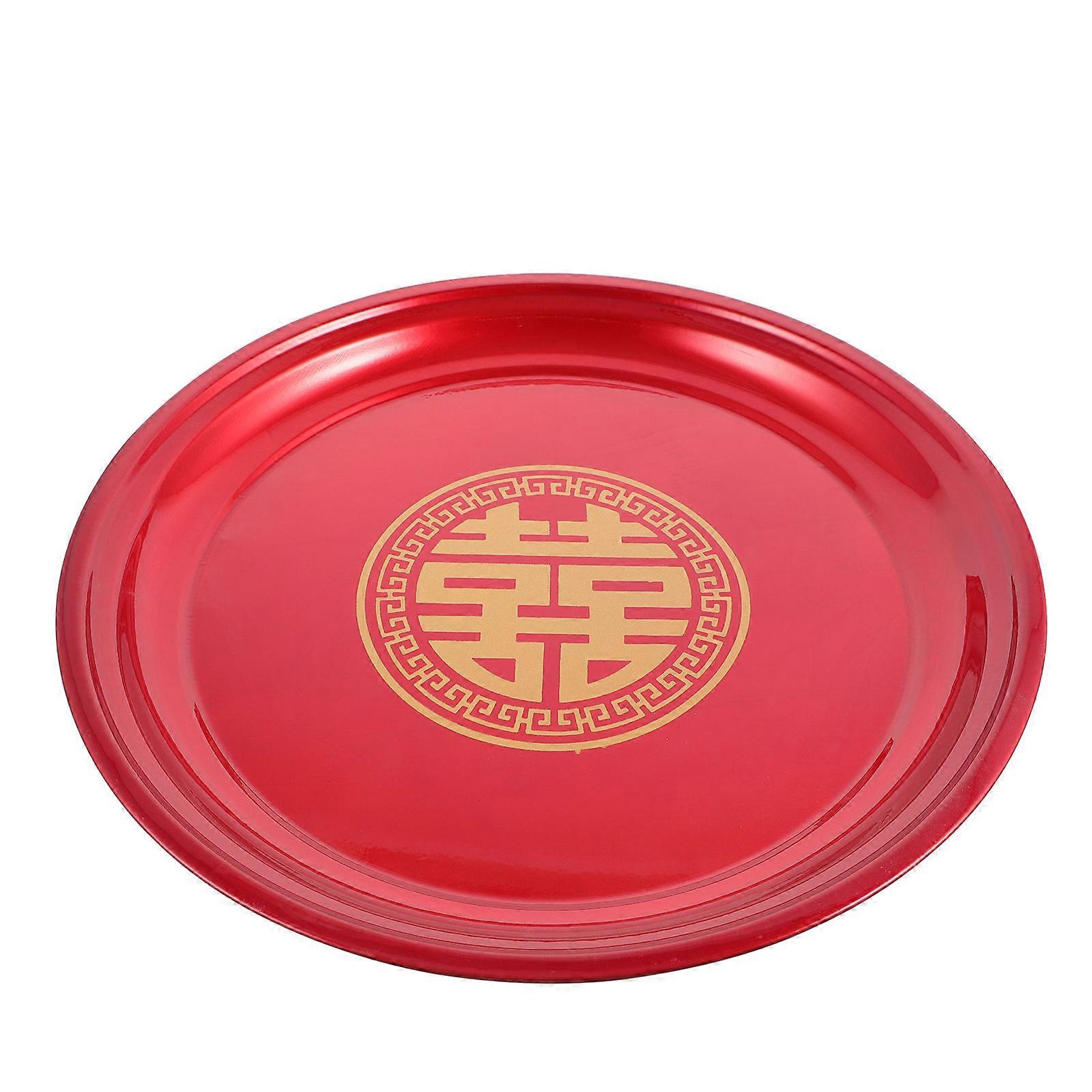 Portable Lightweight Metal Serving Tray for Weddings, Parties, and Home Use – Easy to Clean Dried Fruit Plate for Dining or Living Room Entertaining