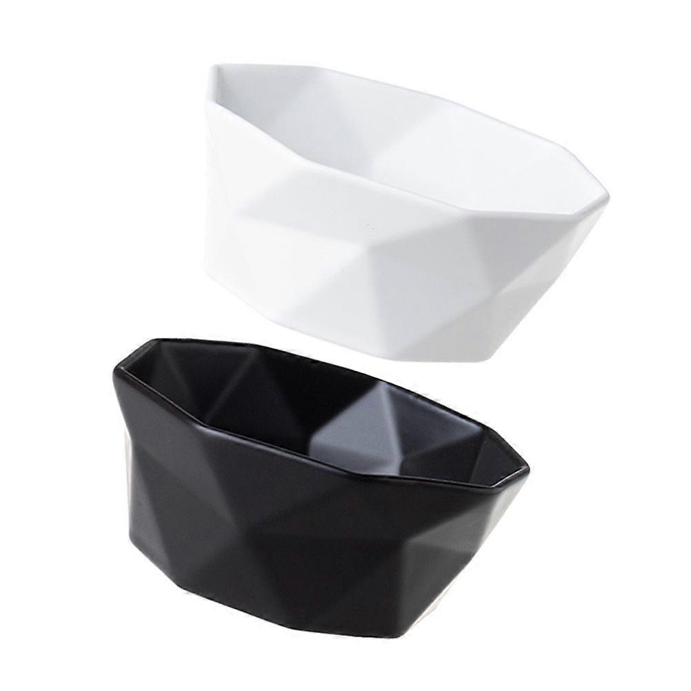 Small Ceramic Bowls For Rice Holding Suitable As Housewarming Gift 4.24X4.24X1.89in Simple Style 2Pcs