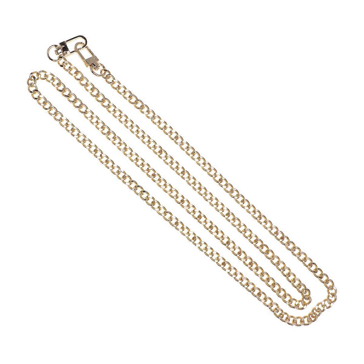 Golden Metal Chain Strap with Square Buckles for Purse Handbag Medium Size Adjustable Cross Body Shoulder Bag Strap 17.7 Inches