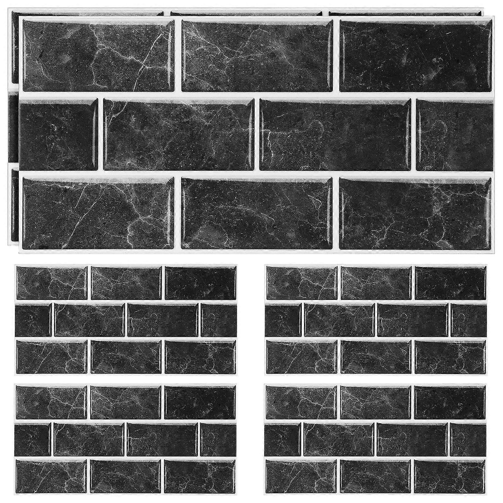 Kitchen Peel and Stick Backsplash PVC Self Adhesive Tiles 6Pcs