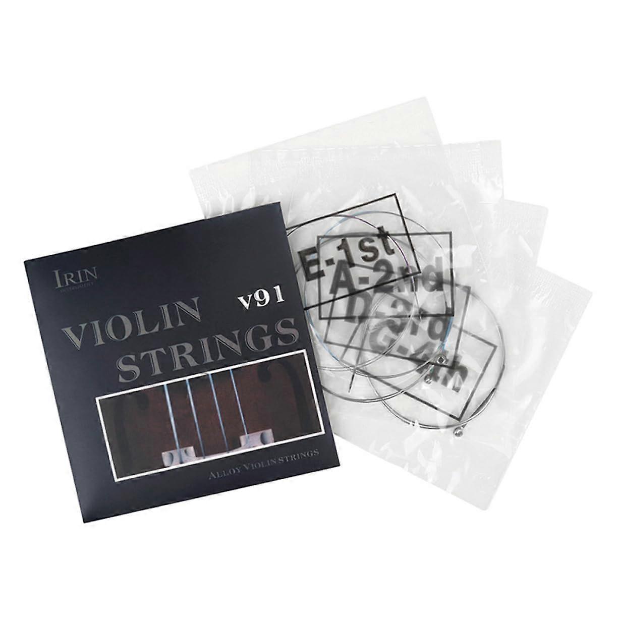 Clear Violin Strings Copper Alloy Violin Strings Set for String Instrument Accessories 7.00X7.00X0.40CM As Shown