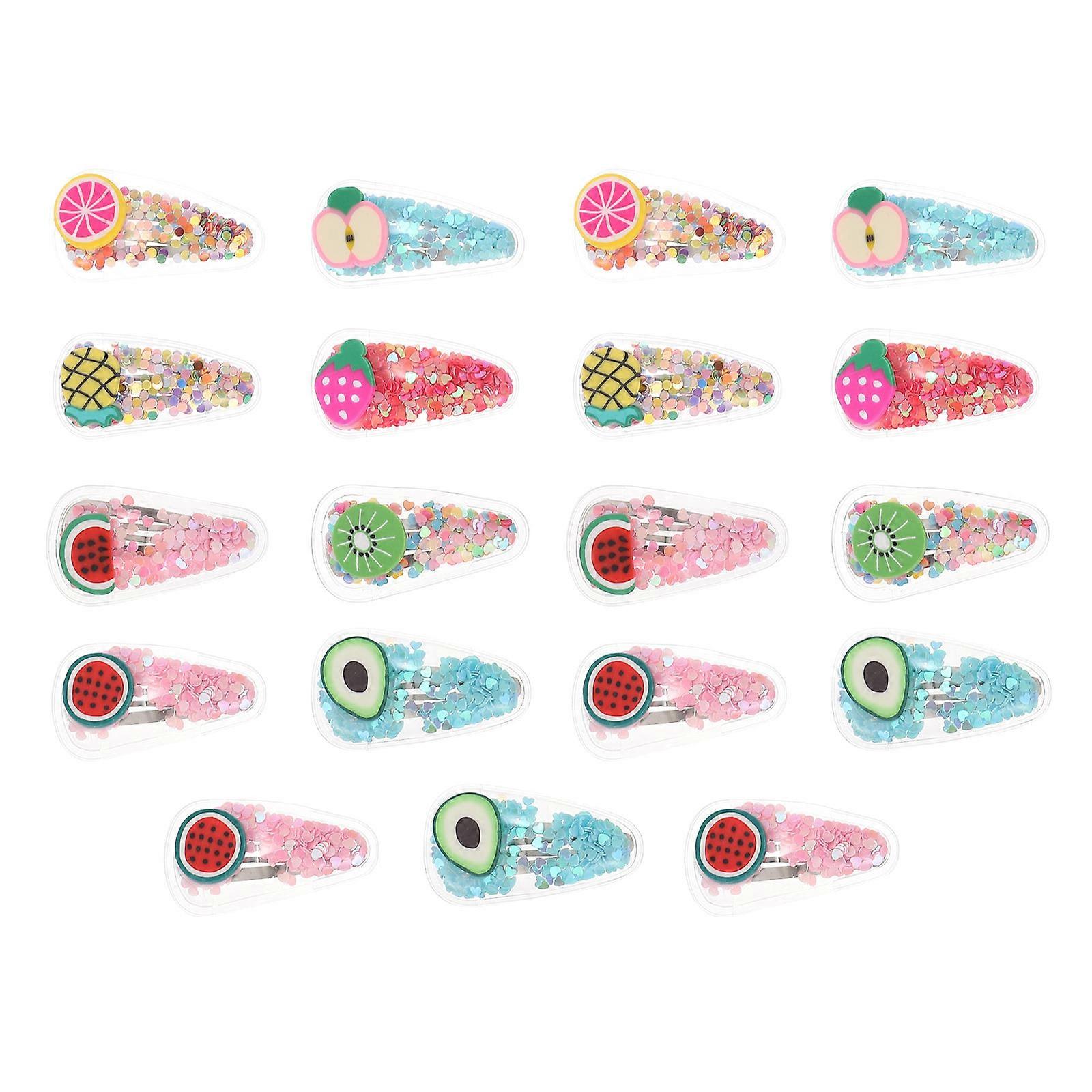 Quicksand Design Hair Pins For Girls Perfect For Parties And Birthdays PVC Material Assorted Color With Hair Accessory 19Pcs