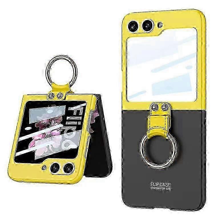 Color Blocking Cute Shockproof Case for Samsung Galaxy Z Flip 6 with Ring