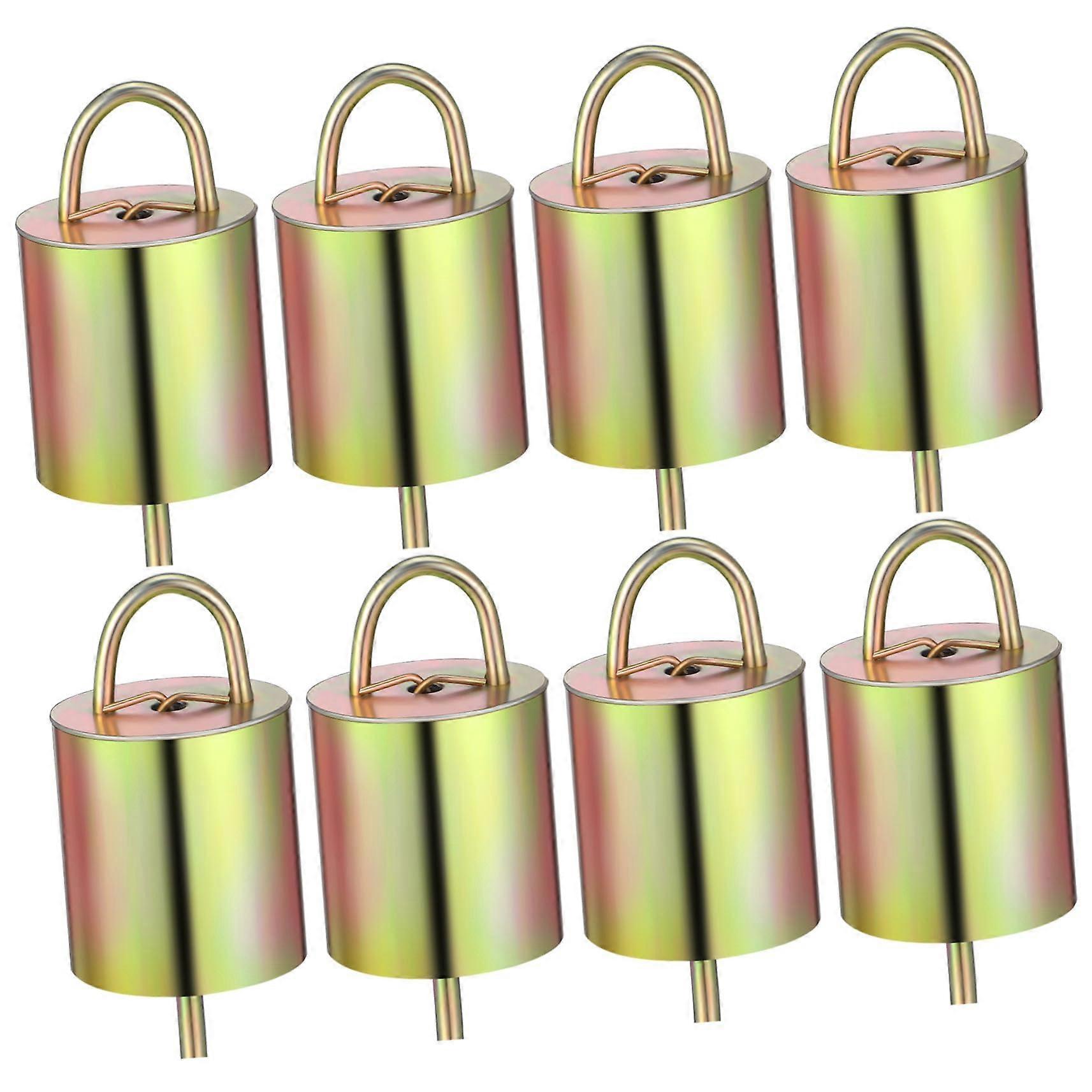 Cattle and Sheep Bells 8-Piece Copper Rustic Large Grazing Bell Set for Farm Cattle and Goats