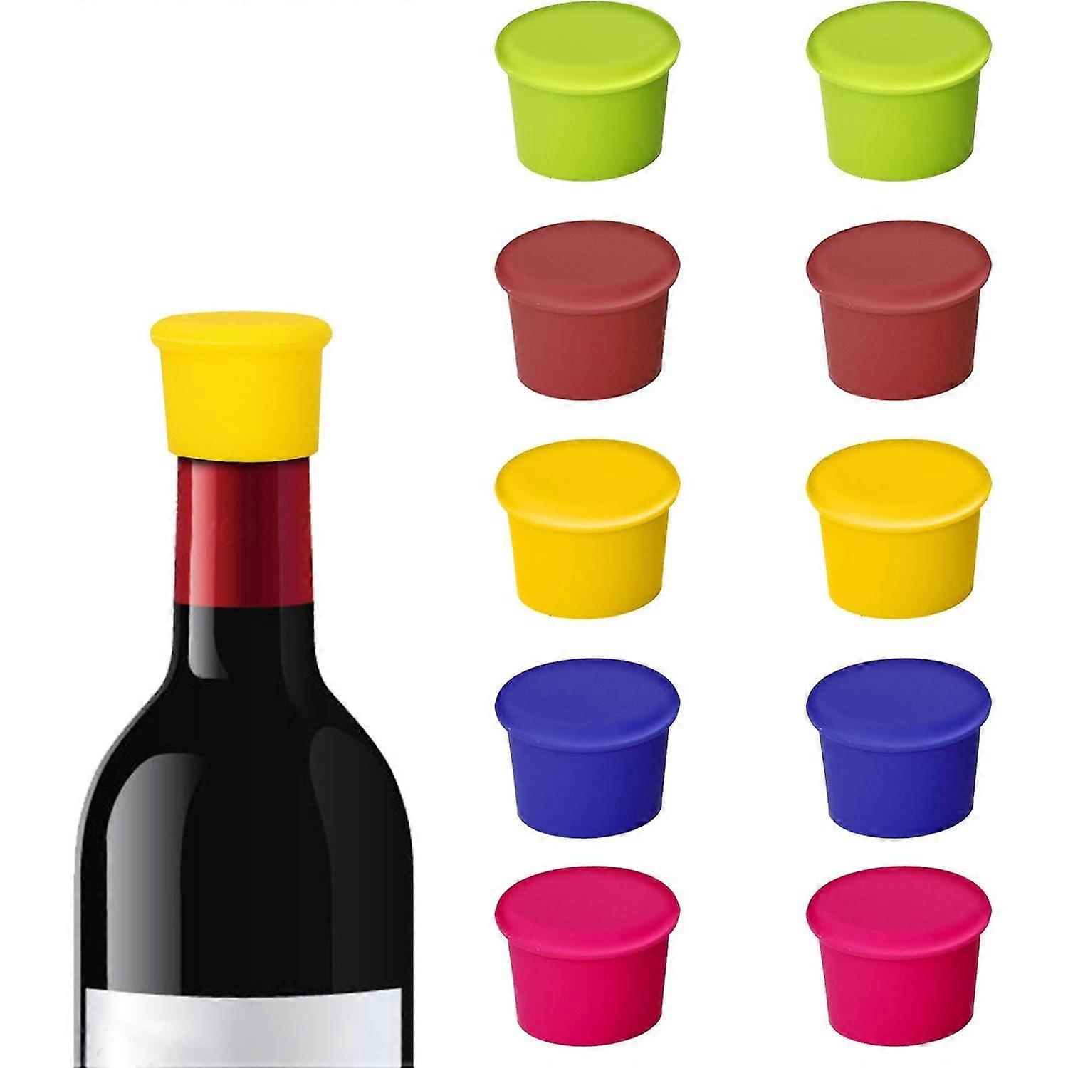 30 Reusable Silicone Wine Bottle Stoppers