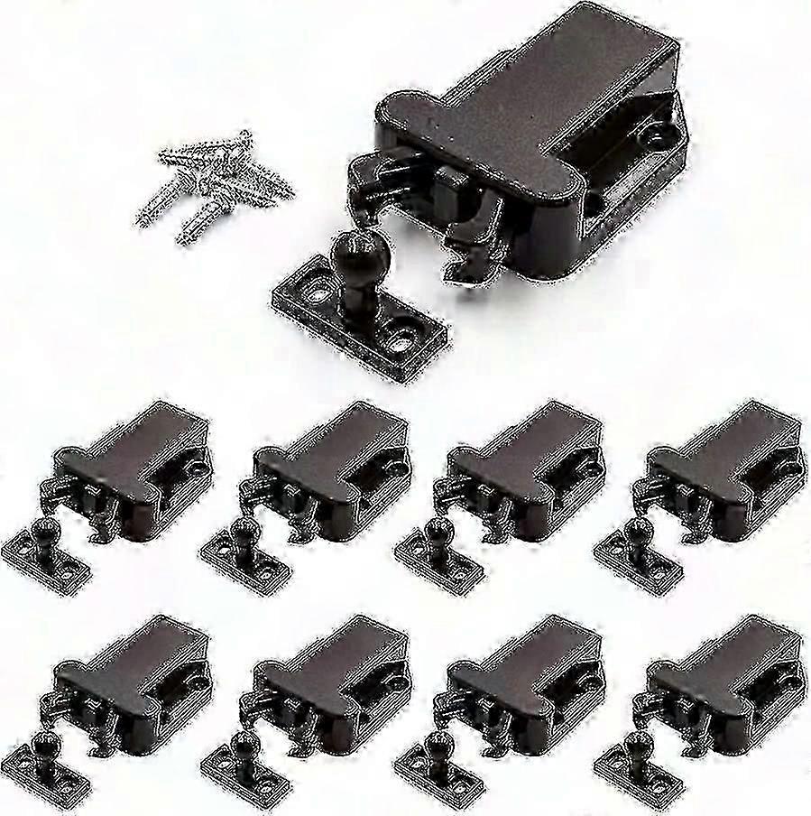 8 Pack Push Latch Touch Latch for skapskuff Selvlåsende enhet Safe Rebound Catch Lock for skap soverom