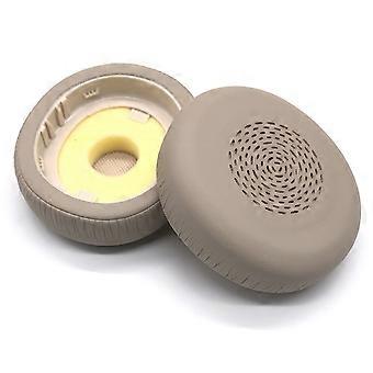 1 paar voor Jabra Evolve2 75 hoofdtelefoonoorkussens leer + traagschuim oorkussens kussens - goud