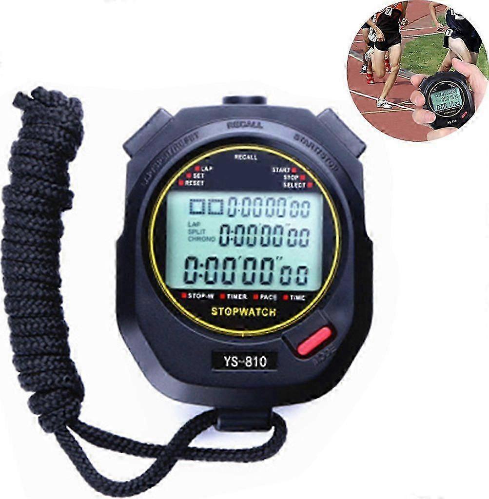 Multifunctional digital sports stopwatch with 100-lap memory for athletes
