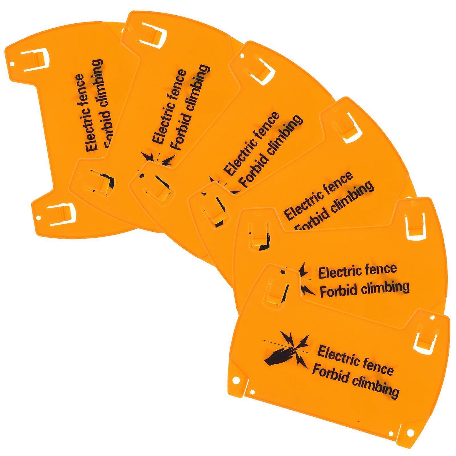 **Product Title:**
6pcs Electric Fence Safety Signs – Weatherproof Plastic Warning Labels with Clear Visibility & Easy Installation for Outdoor Use