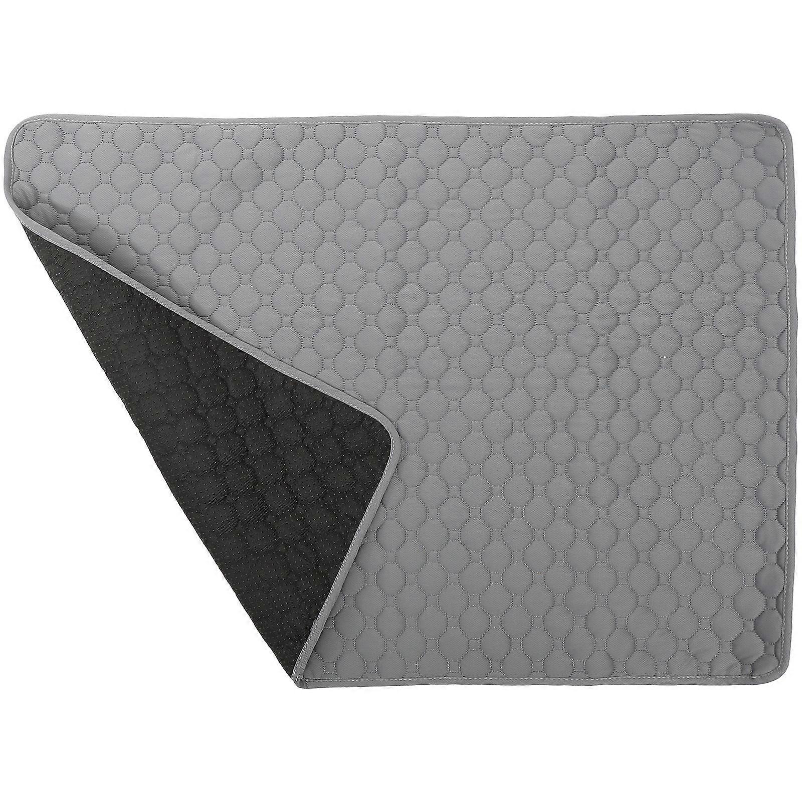 Comfortable Washable Hamster Cage Liner Durable Soft Reusable Pet Training Mat for Small Animals Gray