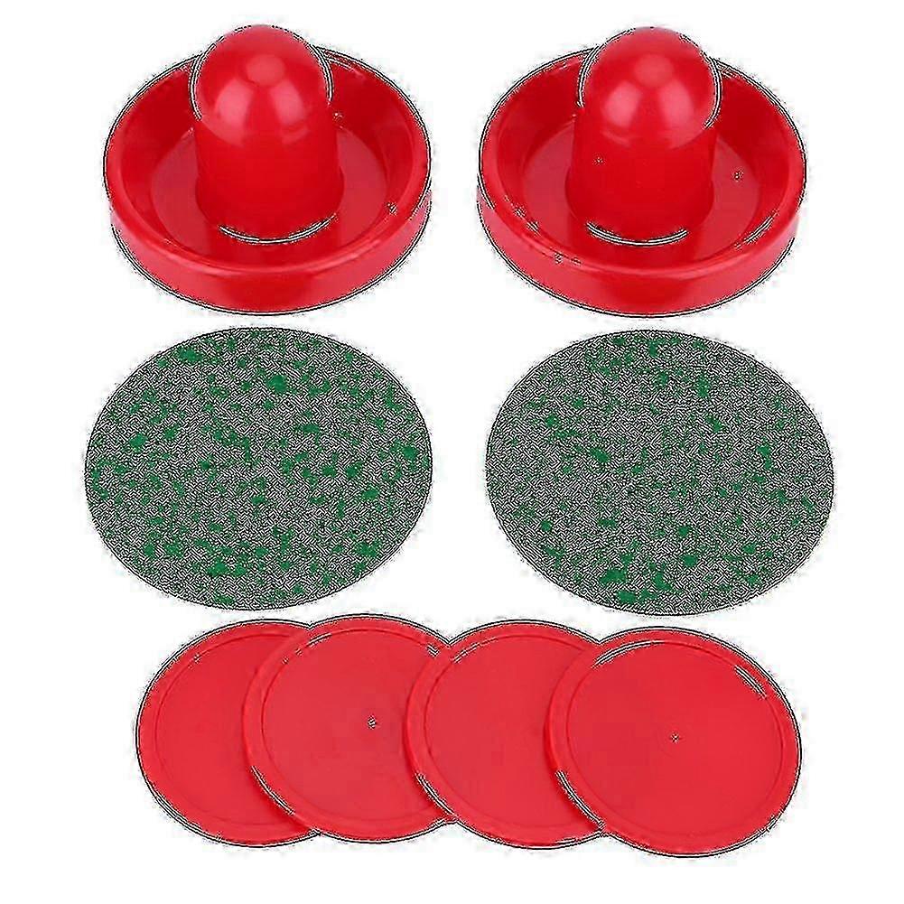 Lightweight Air Hockey Pushers Set with Plastic Goalies & Pucks for Table Game Replacement Parts