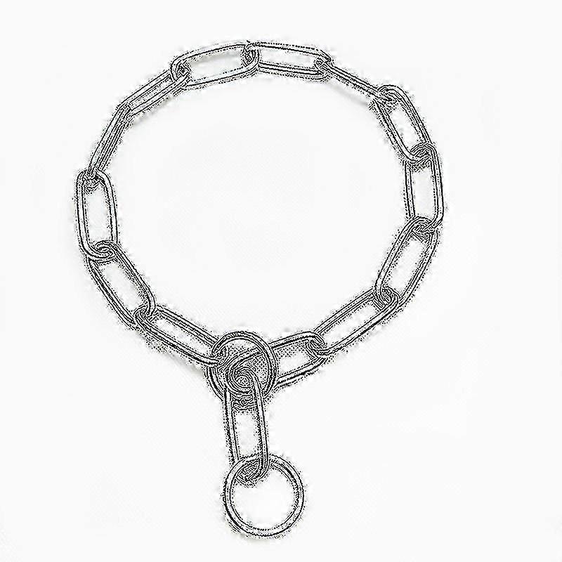 الفولاذ المقاوم للصدأ الكلب طوق تدريب الحيوانات الأليفة P سلسلة كبير مكافحة لدغة قلادة مكافحة الاندفاع طوق Telescop