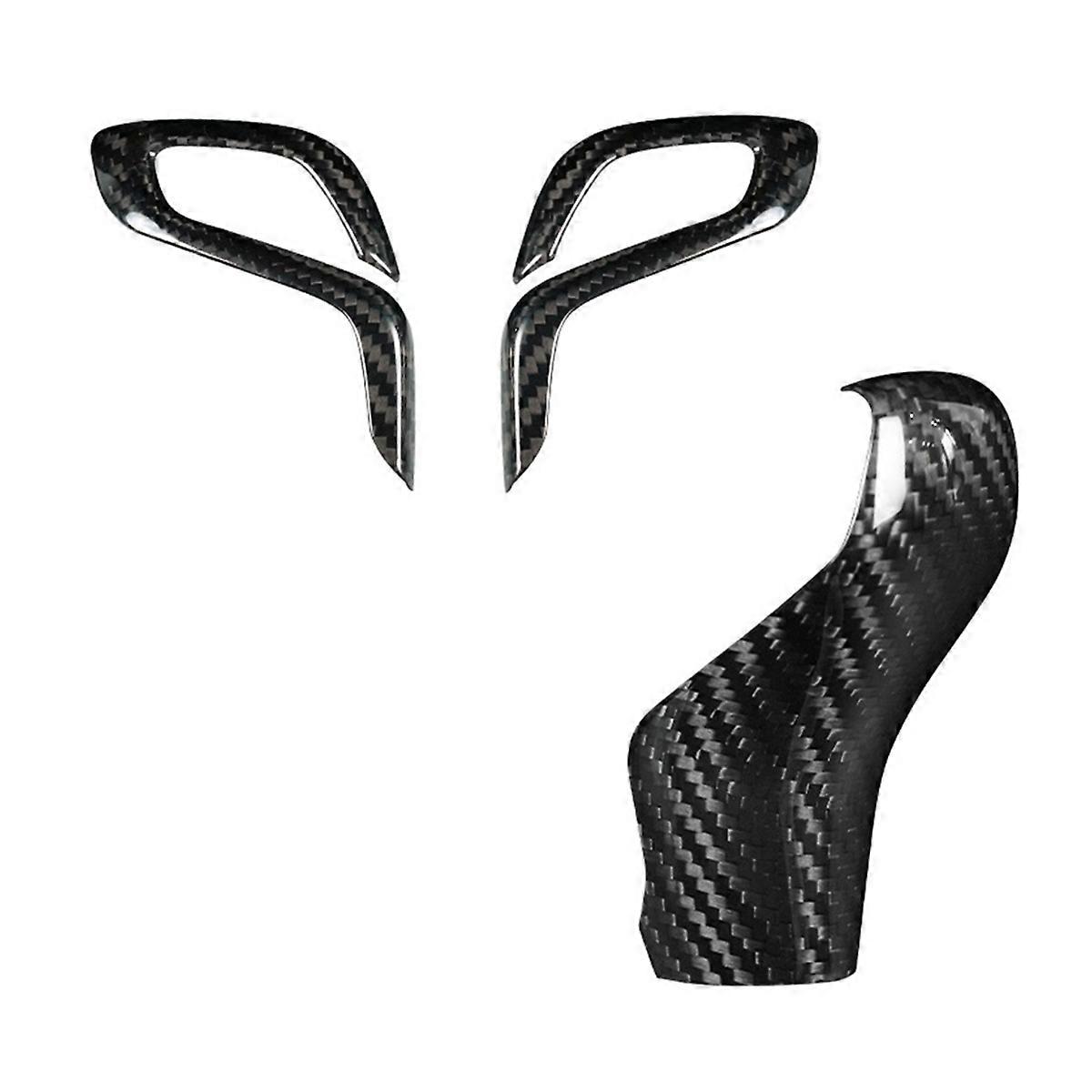 Carbon Fiber Car Shift Gear Knob Trim Cover