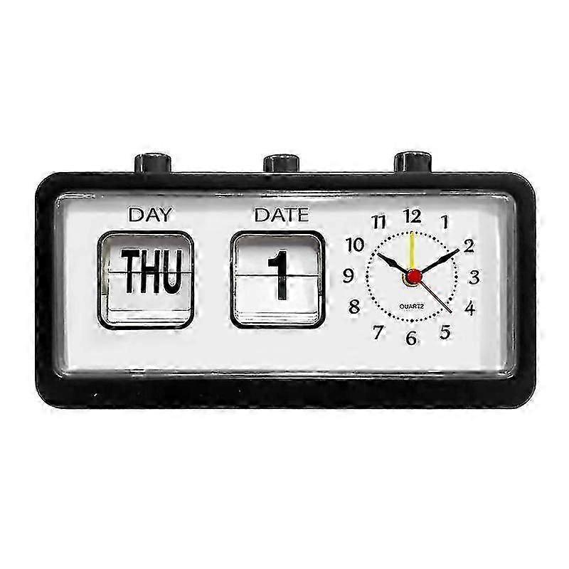 retro alarm clock black