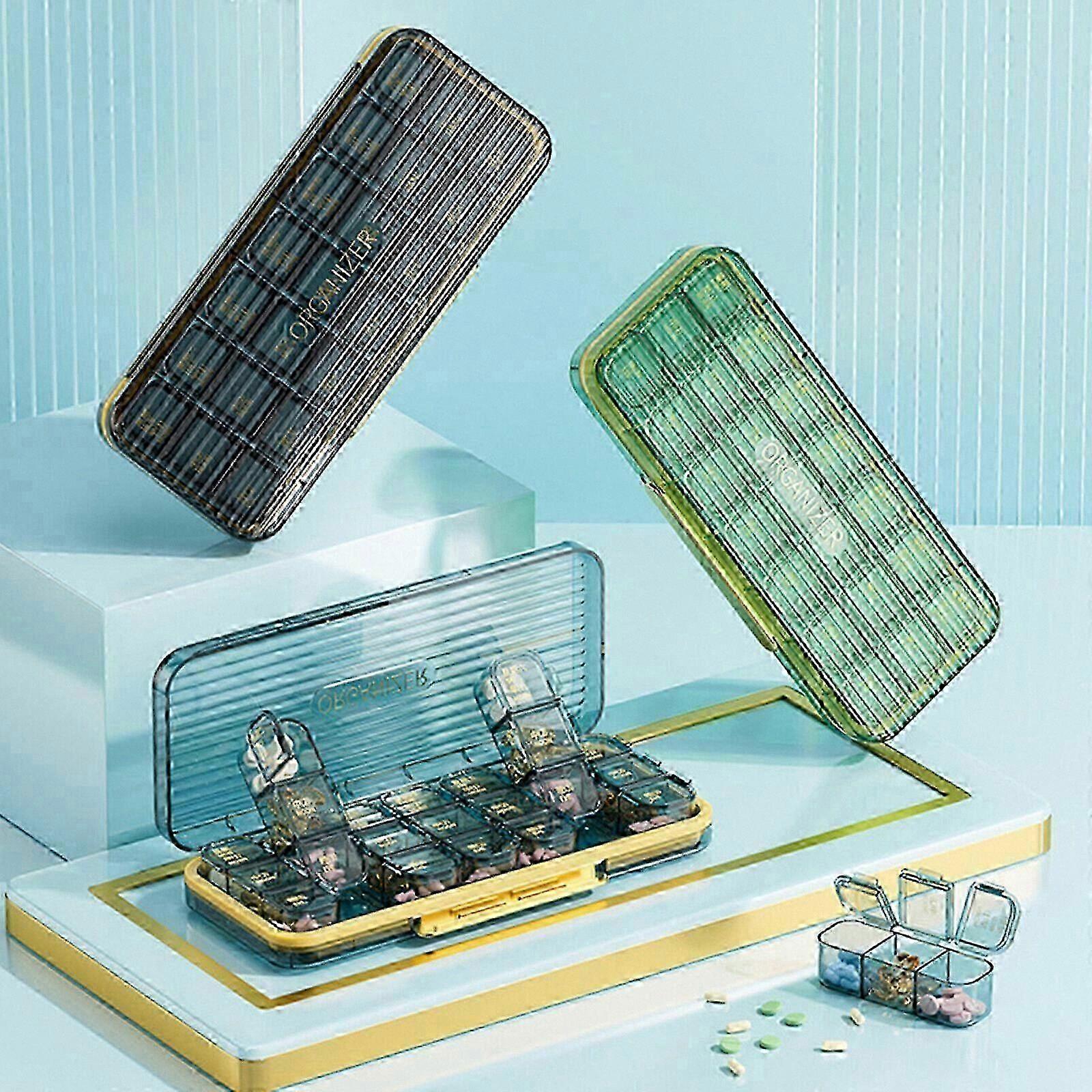 7-Day Large Pill Organizer for 3 Times Daily Medication Management Box Holder