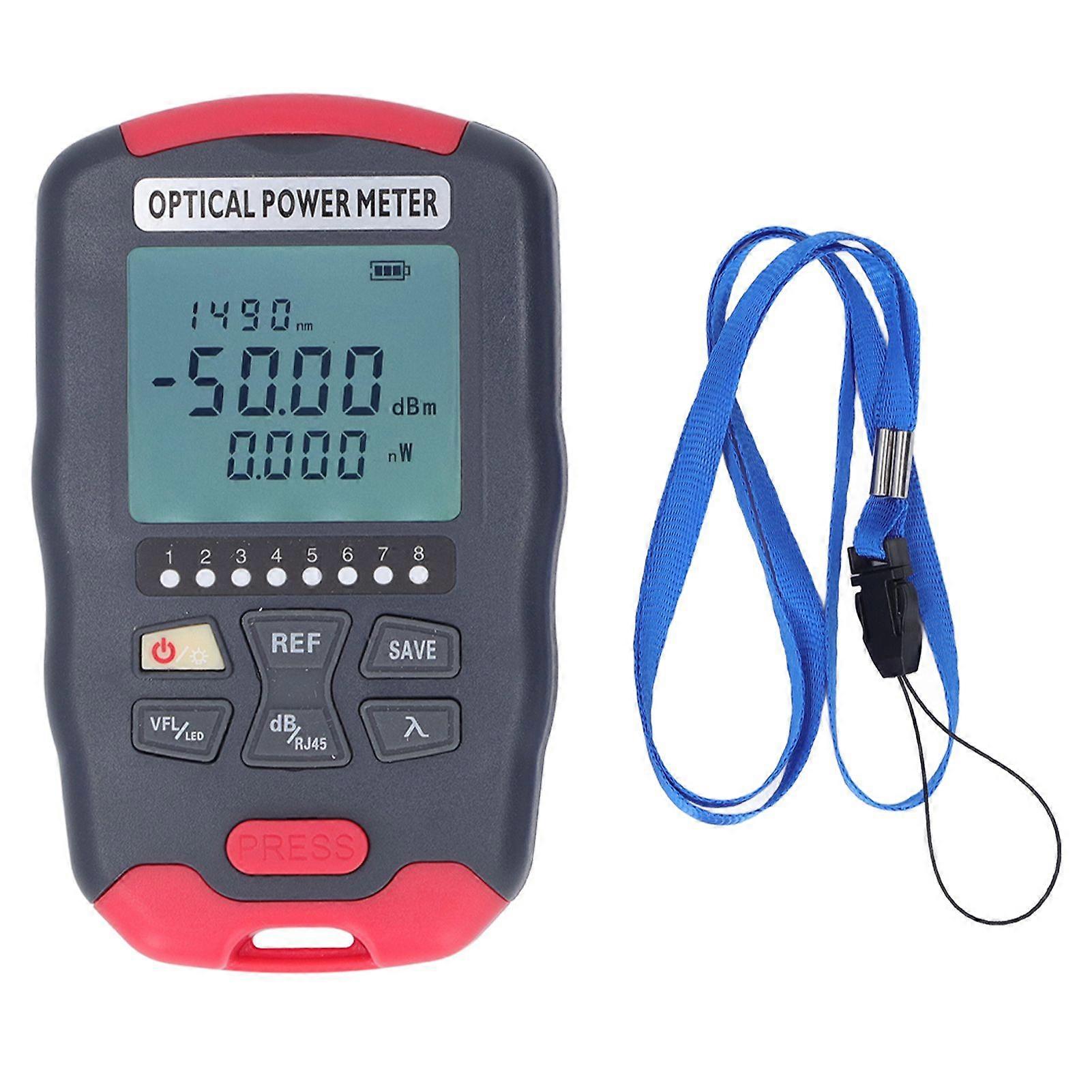 20KM Fiber Optic Power Meter Red Light VFL Visual Fault Locator Net Cable Tester LED Light Optical Meter 70  +10dbm Power Measuring Range
