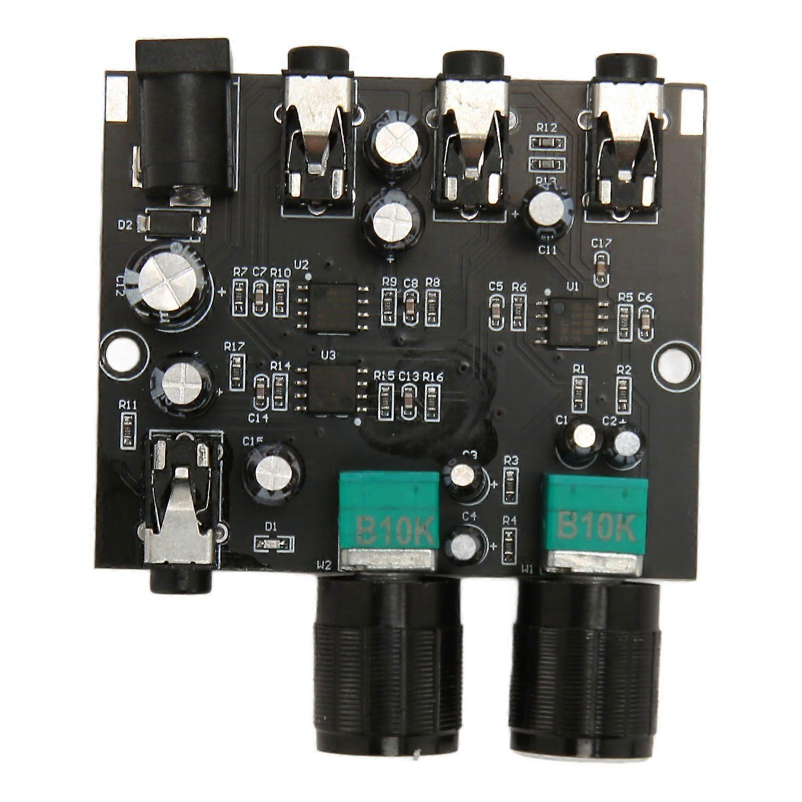 2 in 2 Out Sound Mixer Professional Volume Control Low Noise Stable 2 Way Stereo Sound Mixer