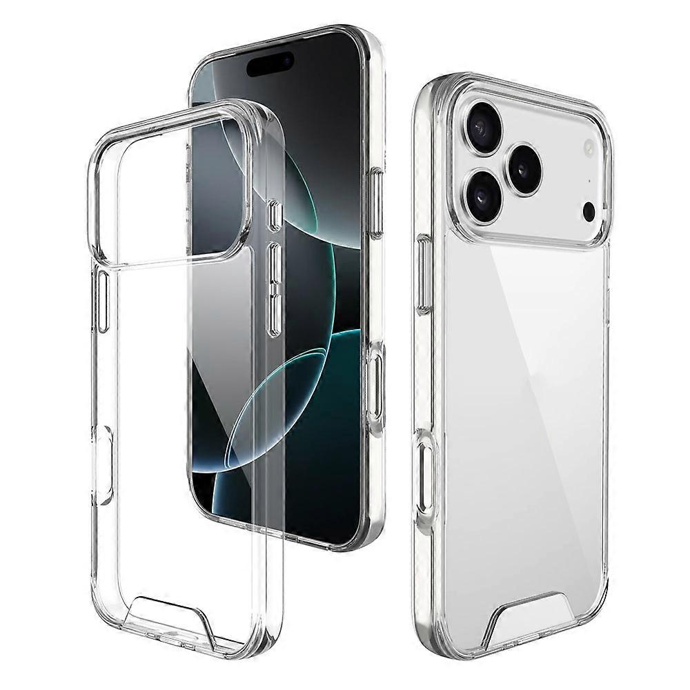 Compatible For iPhone 17 Pro Case TPU Frame Clear PC Back Phone Cover