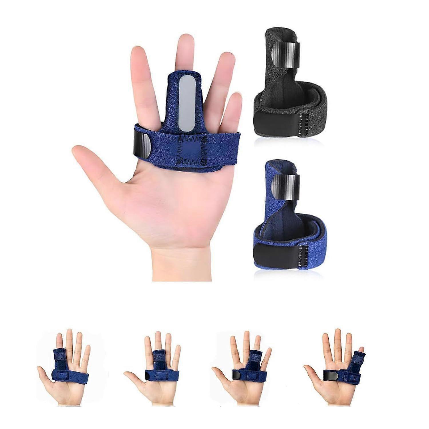 2PCS Finger Braces, Trigger Finger Splint for Middle Finger Arthritis Pain, Tendon Injury, Broken Mallet Finger Stabilizer Supports for Dislocated Knu