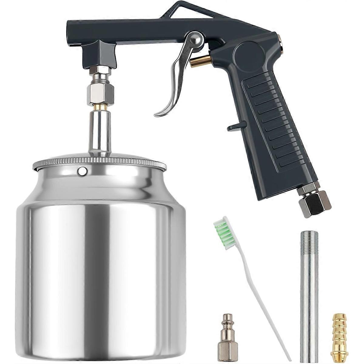 1/4In Inlet Undercoating Spray , Spray with Fluid Canister for Spraying Rubberized Undercoat&Coatings