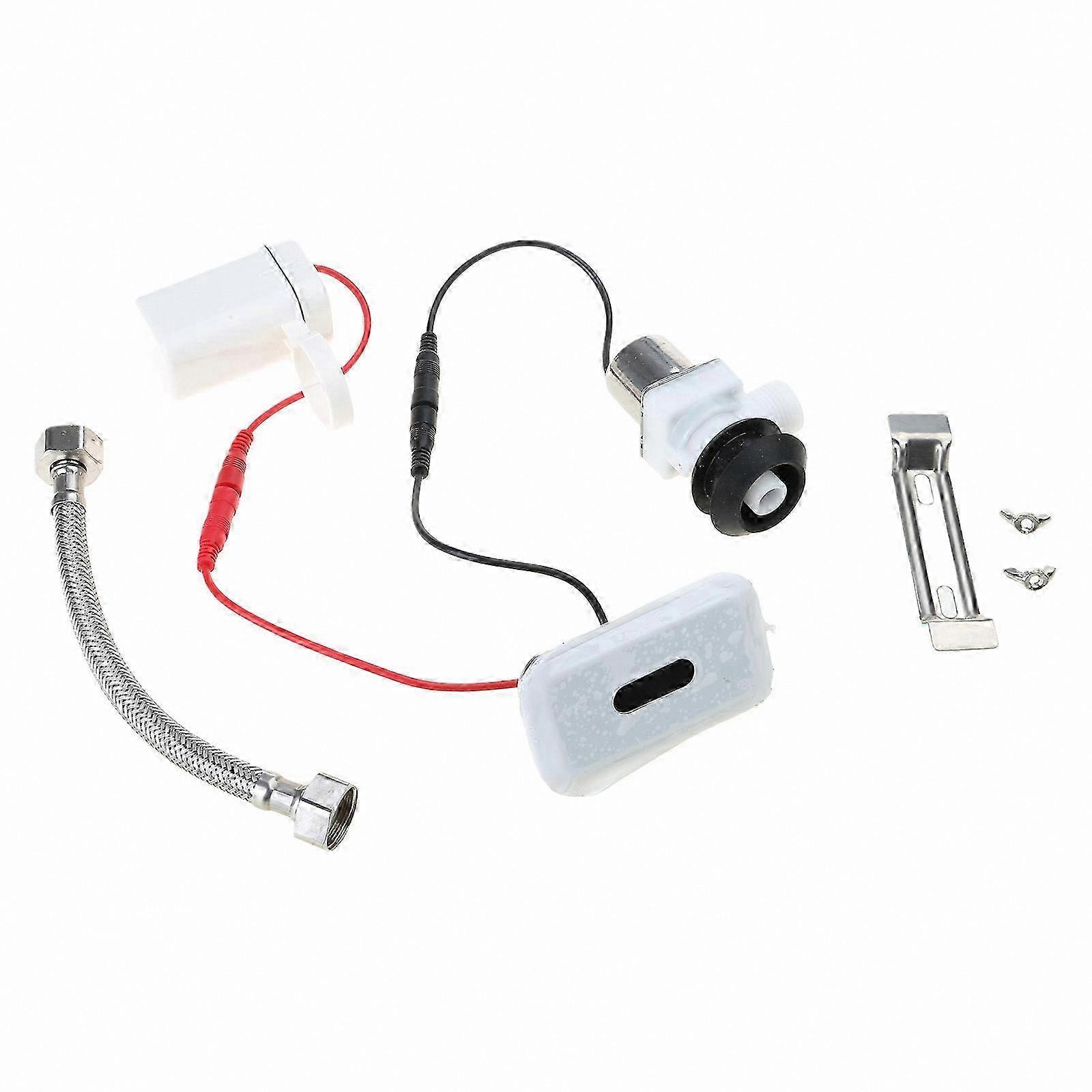 Automatic Touch-Free Urinal Flush System with Sole Valve and Sensor Components for Hygienic Restroom Solutions