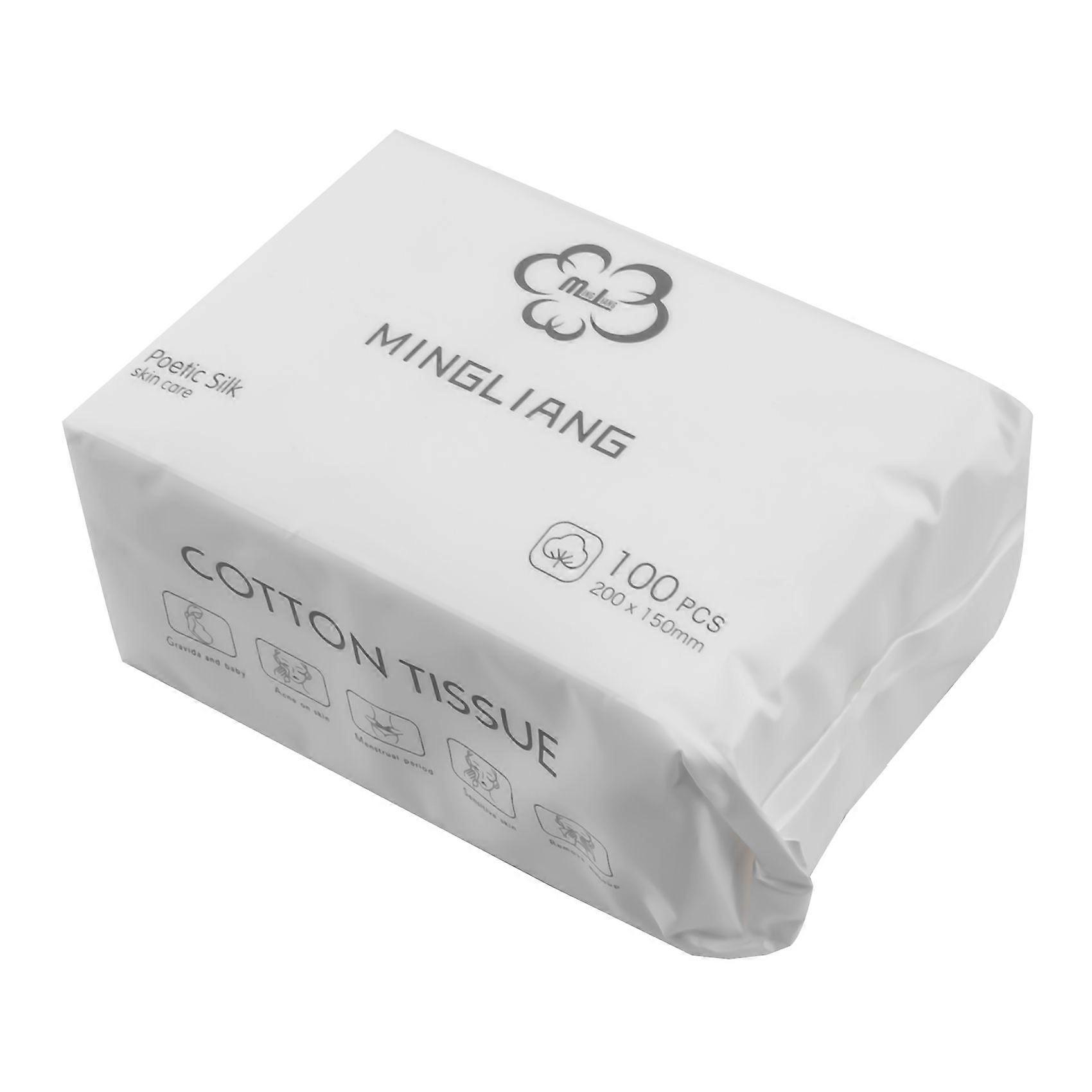 100PCS Disposable Wash Face Towel, Clean Face Towel, Make of Cotton, Remove Makeup Towel, Wash Faci