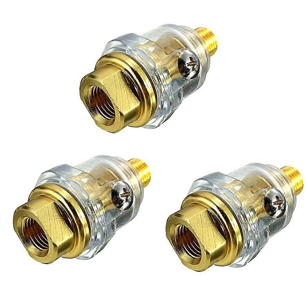 3Pcs Mini Oiler Pneumatic Tool Accessories- 1/4inch NPT Oiler Oil Lubricator for Air Compression Ai
