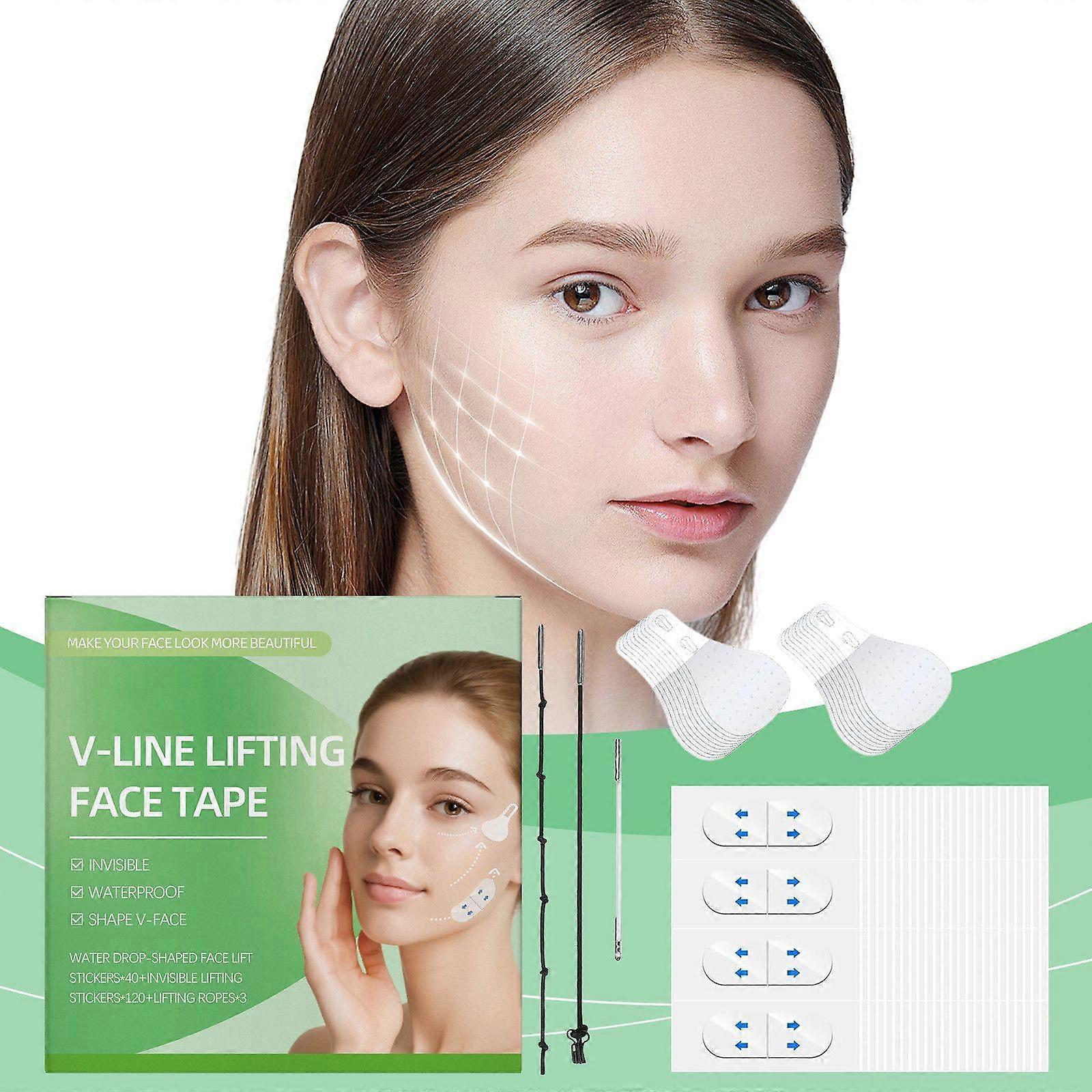 Invisibility Face Lifting Stickers Set Face Shaping V Face Transparent Stickers Firming Nasolabial Lines Makeup Stickers Tape FYLE7120