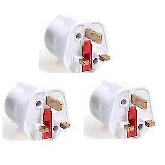 3PC Plug Adapter EU to UK European to British Universal Travel Adapter Type G Electrical Plug Conver