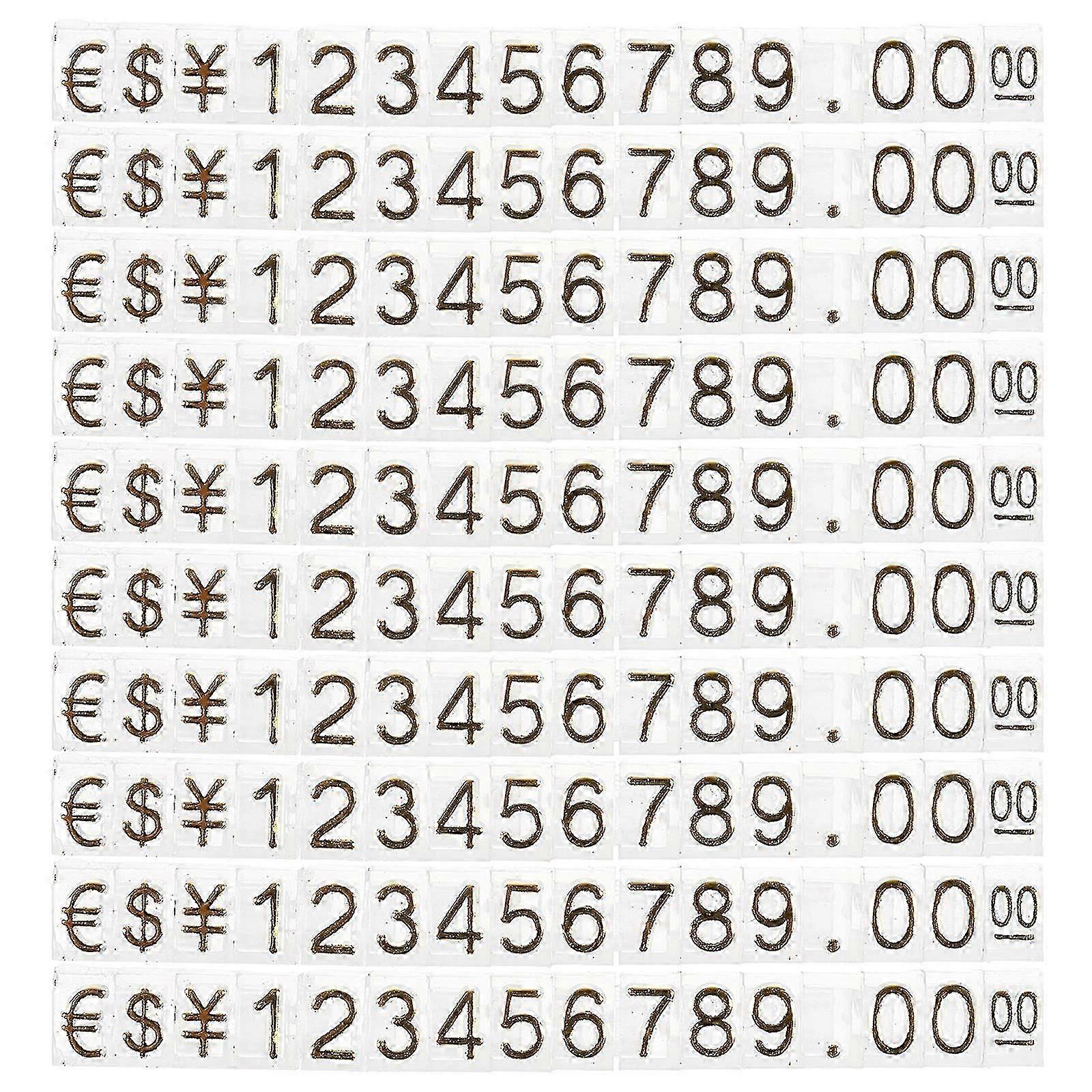 20Pcs Price Displaying Cube Counter Stand Price Tag Plastic Price Display Block