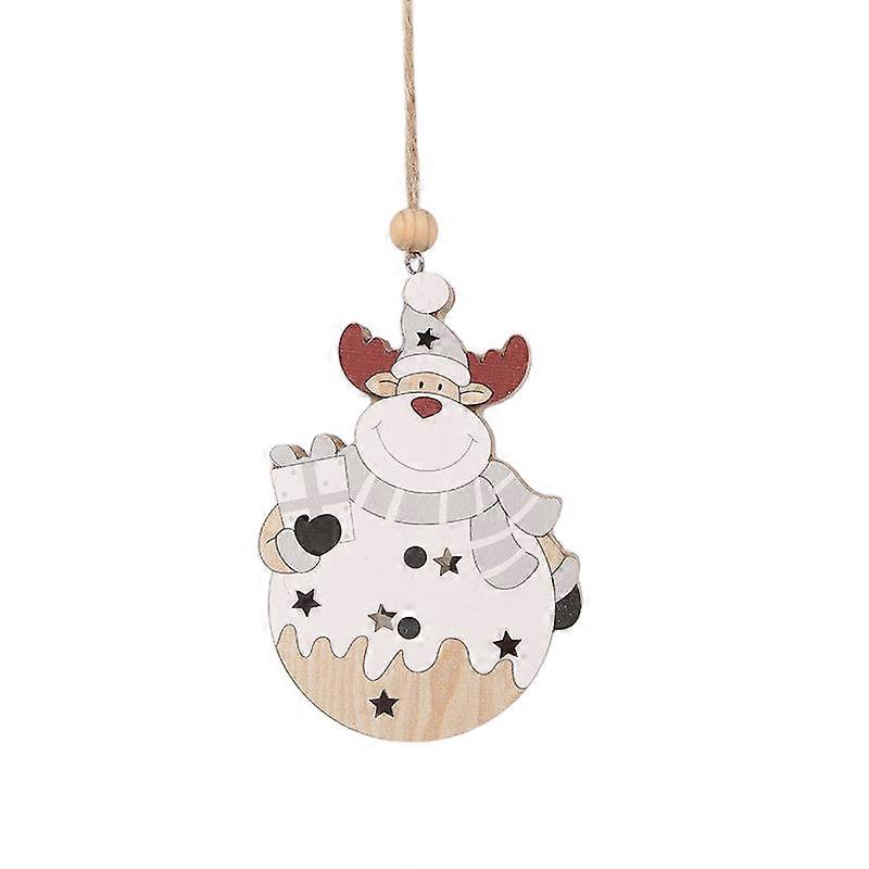 Wooden glowing Christmas ornaments, three styles available, adding festival warmth