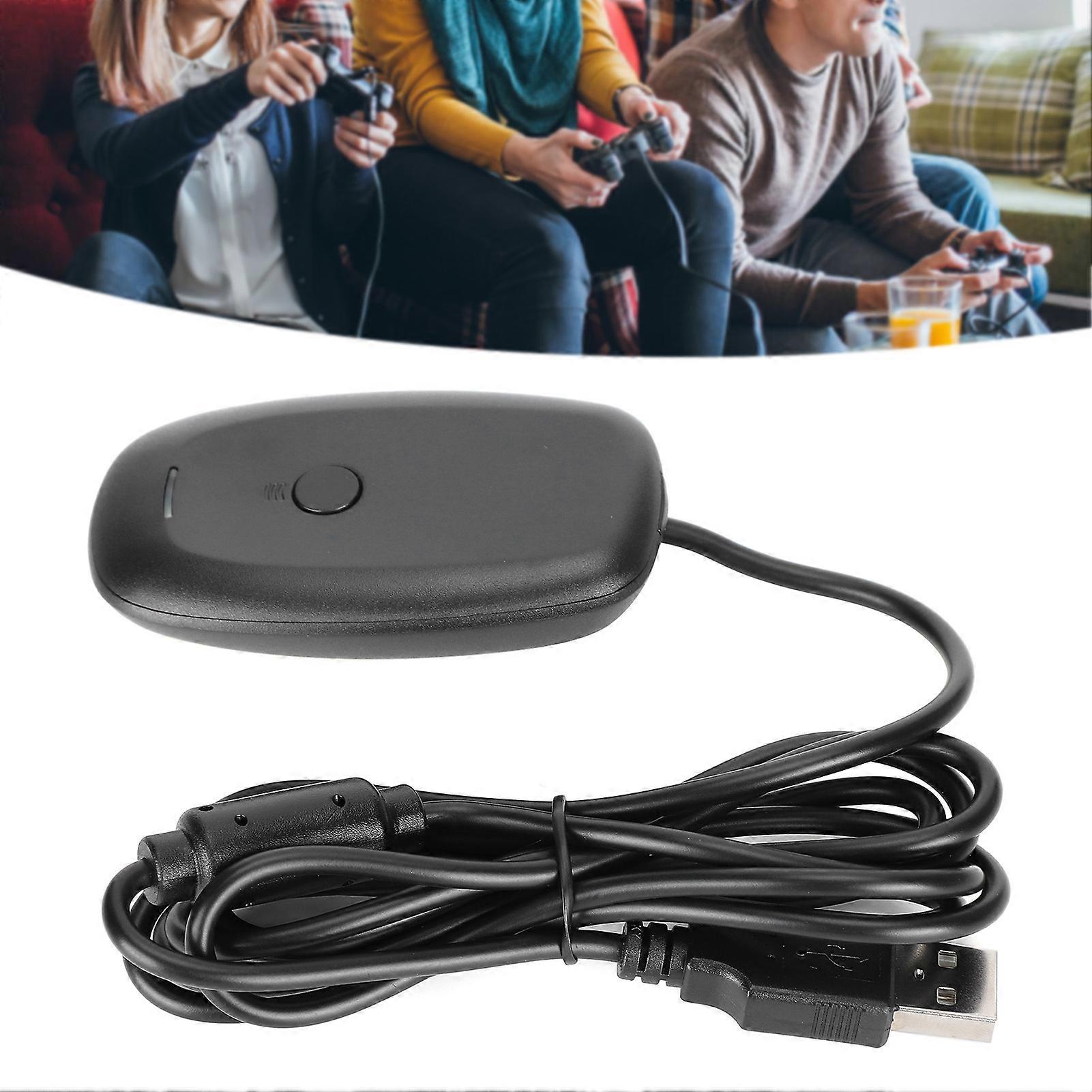 Wireless PC Receiver Adapter for Xbox 360 Controller USB Black