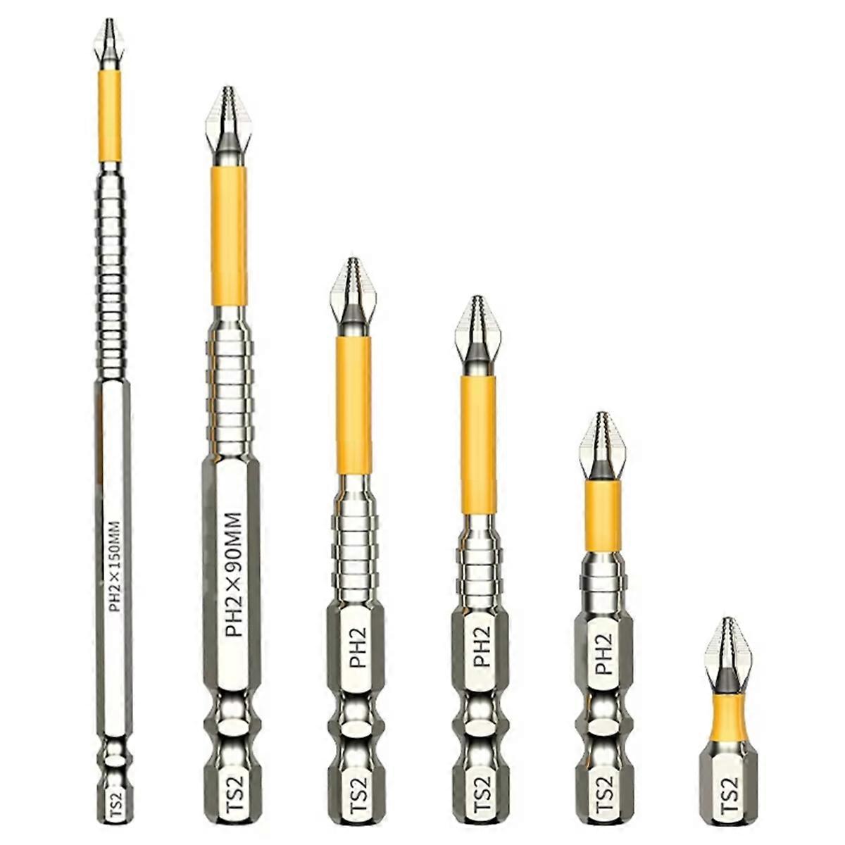 Non-Slip Impact Batch Head Strong Magnetic High Torque Hardness Screw Waterproof Ph2 Screwdriver Bits Set