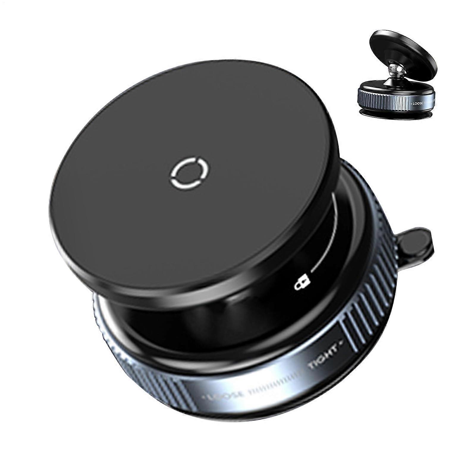 Vacuum Suction Phone Mount Universal Smartphone Holder 360 Rotatable Magnet Stand for Dashboard Windshield Black